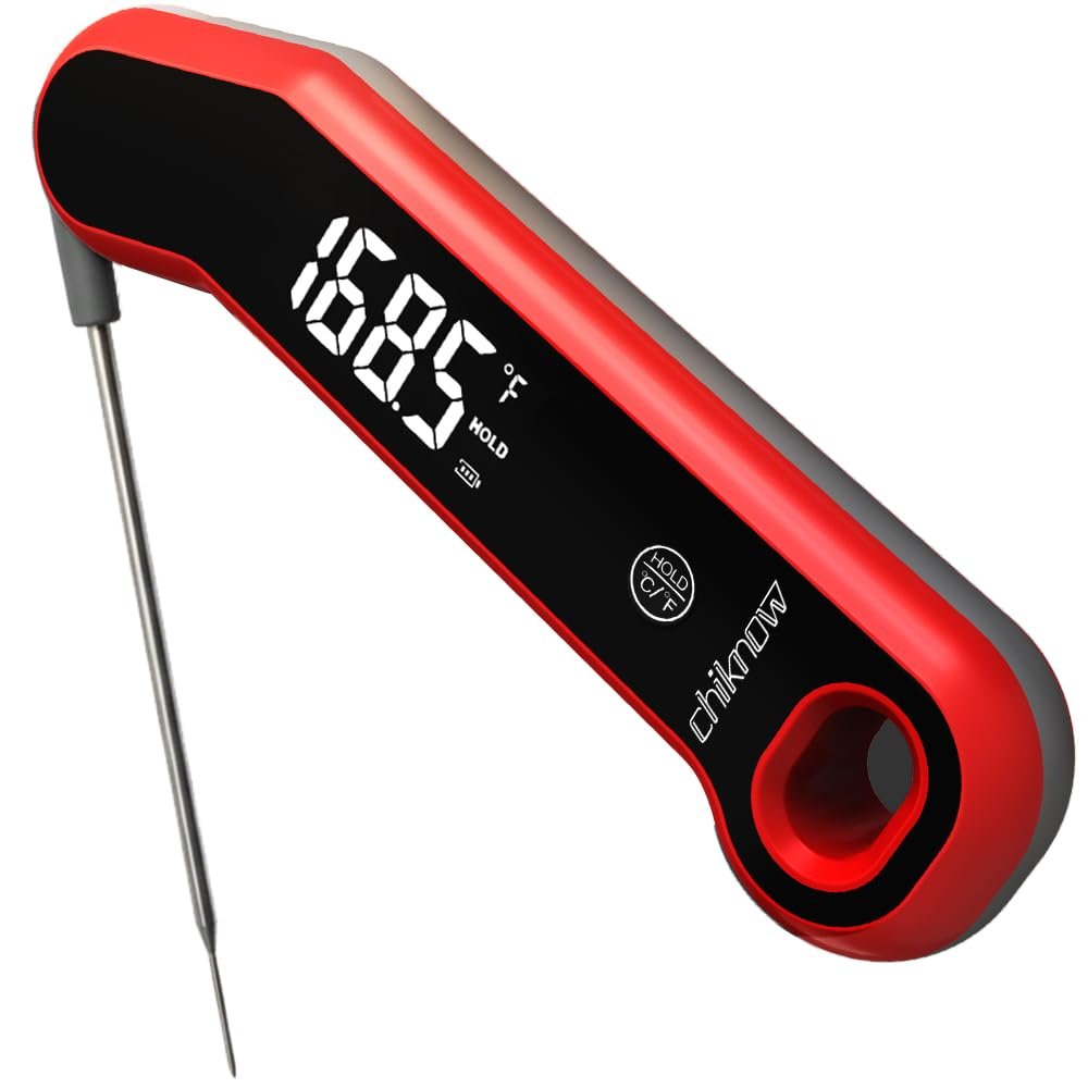 0.5 Sec Instant Read Meat Thermometer Digital with Auto-Rotating Large LCD Display & Motion Sensing, ±0.5°F Accuracy, IP67 Waterproof Food Thermometer for Cooking BBQ Grill Smoker Candy