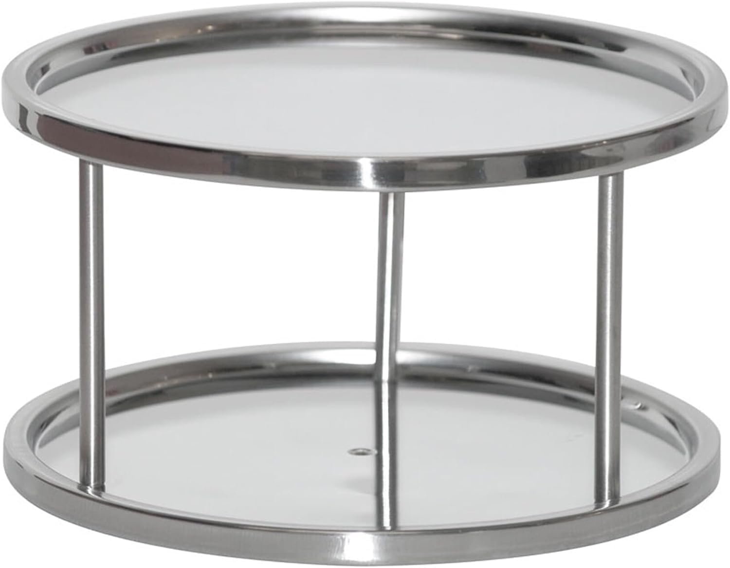 Dial Industries Lazy Susan Stainless Steel Turntable Organizer for Pantry, Cabinet, Countertop, 2 Tier