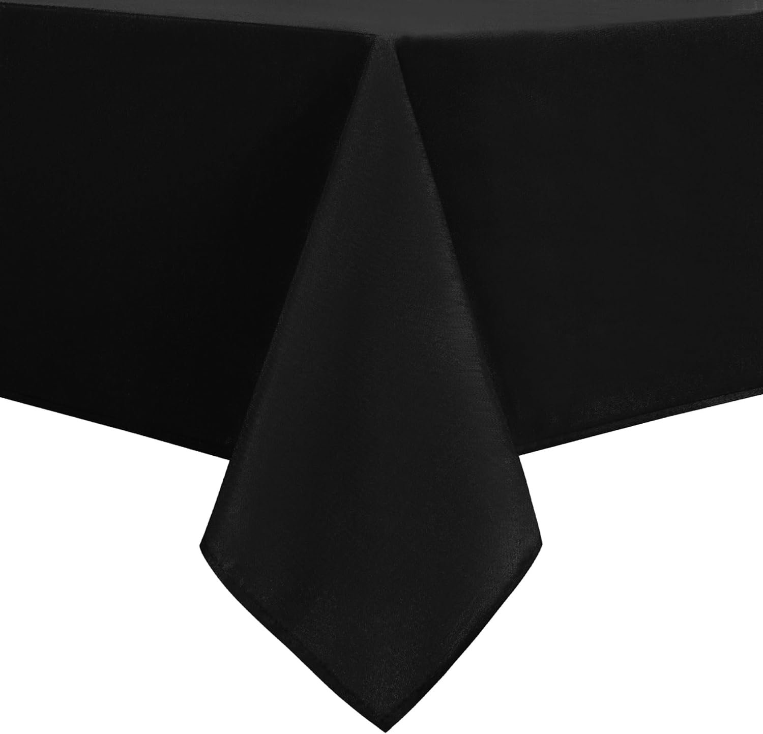 DWCN Rectangle Tablecloth – 60 x 84 Inch – Waterproof Stain and Wrinkle Resistant Washable Table Cloth, Decorative Fabric Table Cover for Kitchen Dining Room Party and Outdoor Use, Black