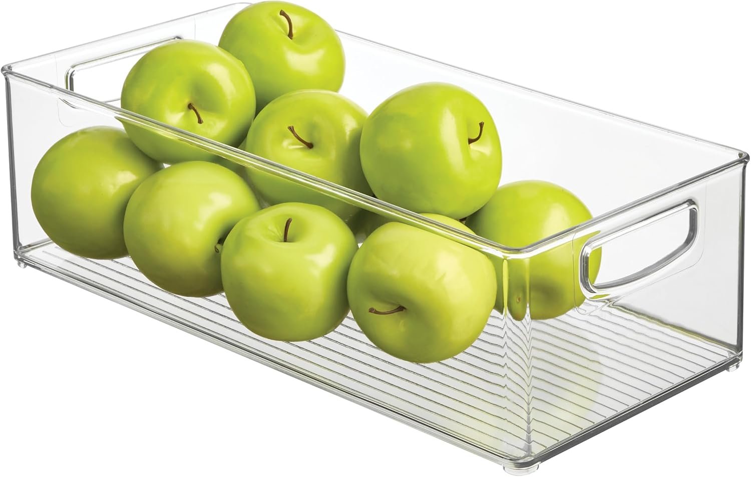 iDesign Stackable Storage Bin – Organizer Bin for Kitchen and Pantry, Clear, Made in USA