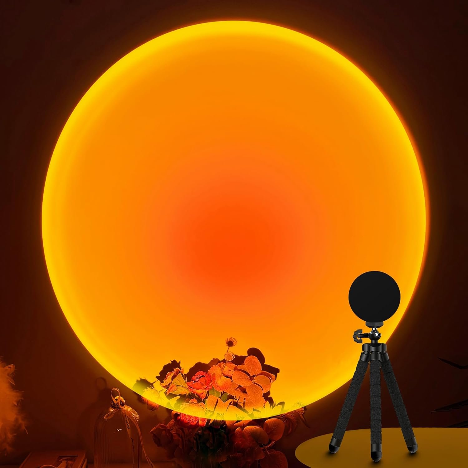 Sunset Lamp Projector,360 Degree Rotation Sun Lamp Led Night Light with USB Port,Sunset Lamp for Room Decor, Photography,Tiktok Live,Christmas Gifts for Women