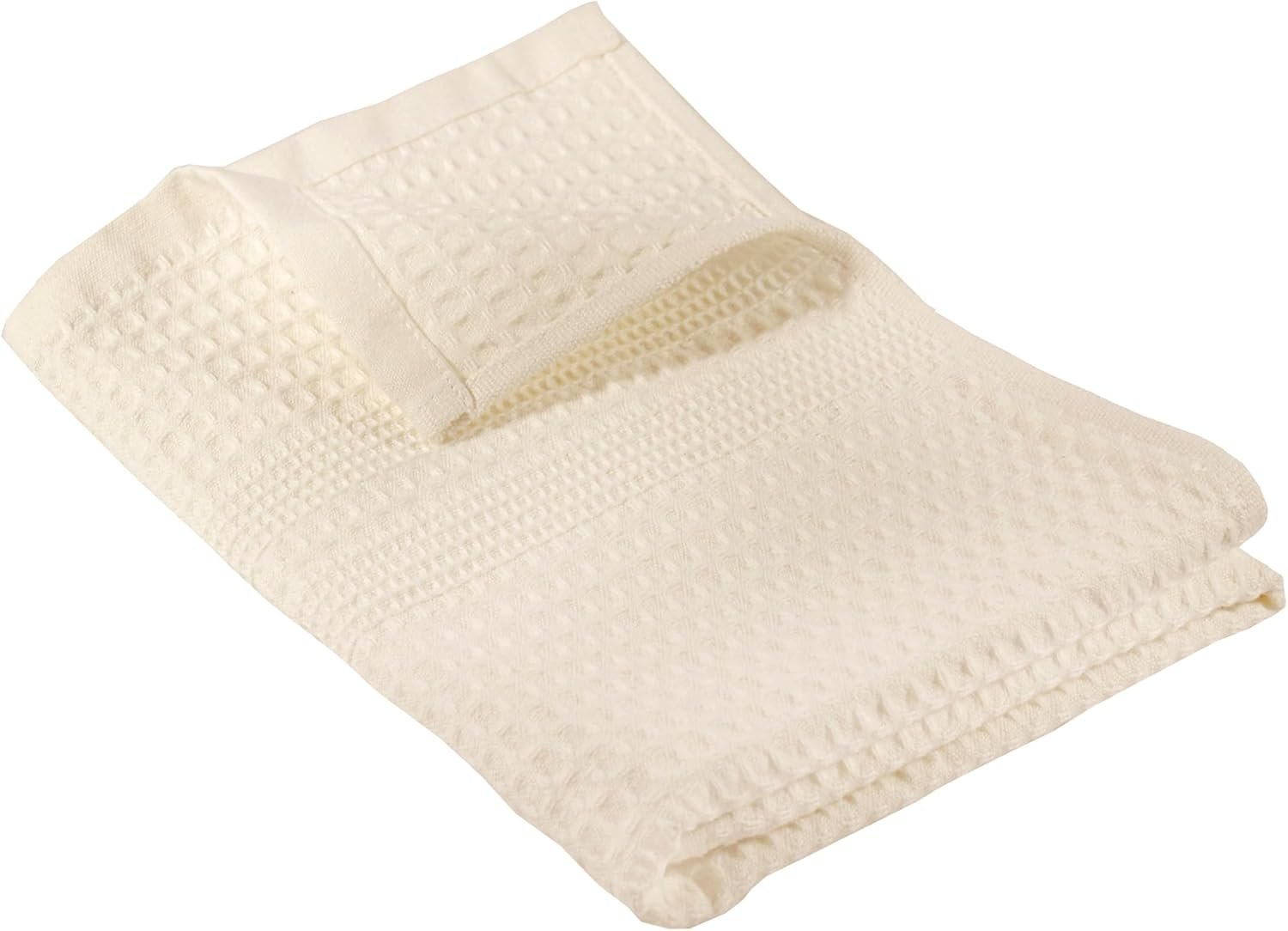 GILDEN TREE Waffle Weave Hand Towels for Bathroom Quick Drying Lint Free Thin, Classic Style (Cream)