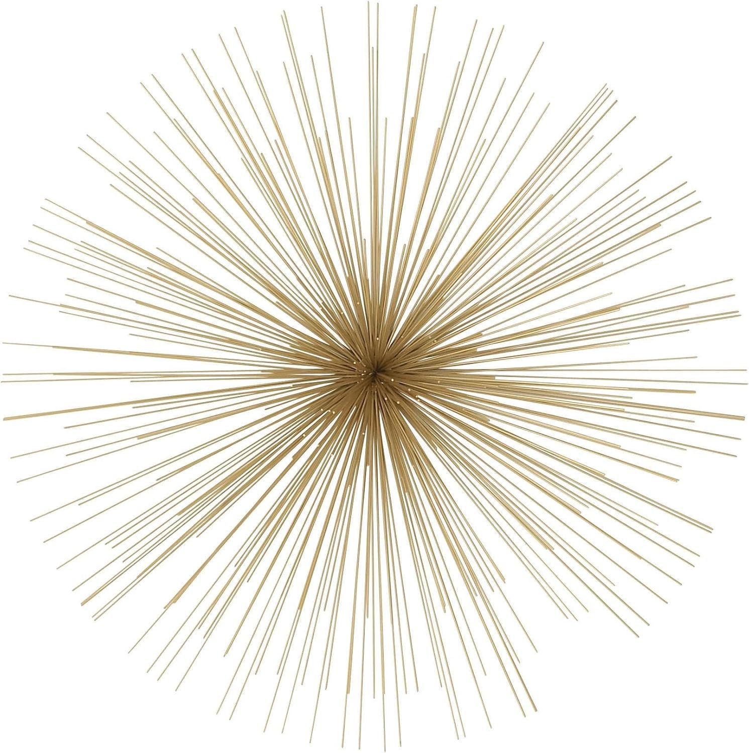 Deco 79 Metal Starburst Home Wall Decor 3D Wall Sculpture, Wall Art 32″ x 7″ x 32″, Gold